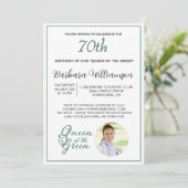 Invitation de thème de golfeuse pour les 70 ans de (Debout devant)