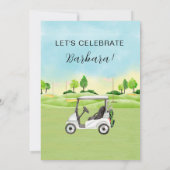 Invitation de thème de golfeuse pour les 70 ans de (Dos)