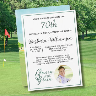 Invitation de thème de golfeuse pour les 70 ans de
