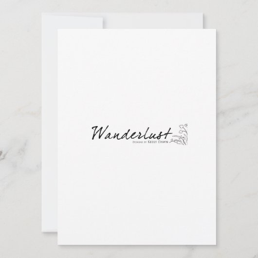 Invitation de thème de jardin (Dos)