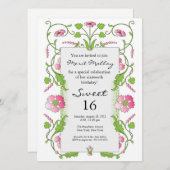 Invitation de thème de jardin (Devant / Derrière)