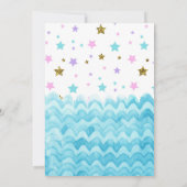 Invitation de thème de partie de licorne de sirène (Dos)