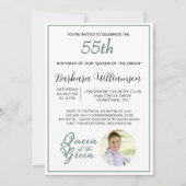 Invitation de thème golfeuse pour les 55 ans avec (Devant)