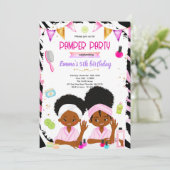 Invitation de thème zèbre de spa afro-américain (Debout devant)