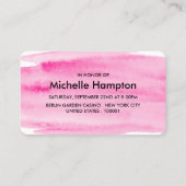 Invitation de ticket de Fête des mariées de brosse (Dos)