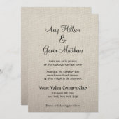 Invitation de toile fine (Devant / Derrière)