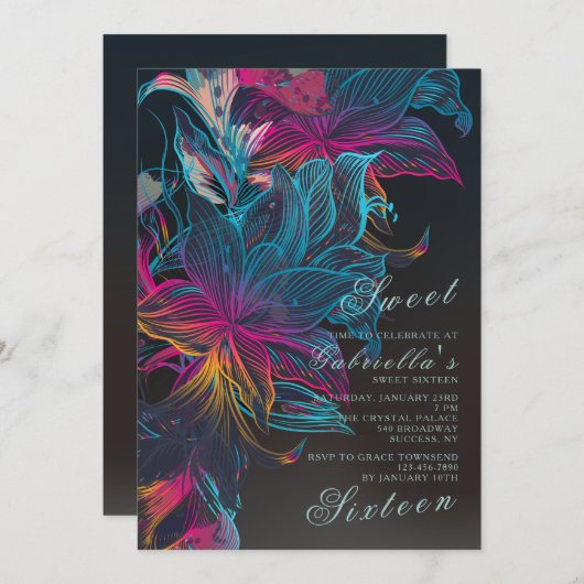 Invitation de tombée de la nuit (Devant / Derrière)