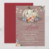 Invitation de Tomber Amoureux Citrouille (Devant / Derrière)