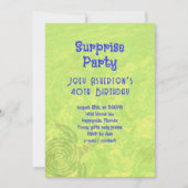 Invitation de tortue de mer pour l'anniversaire de (Devant)