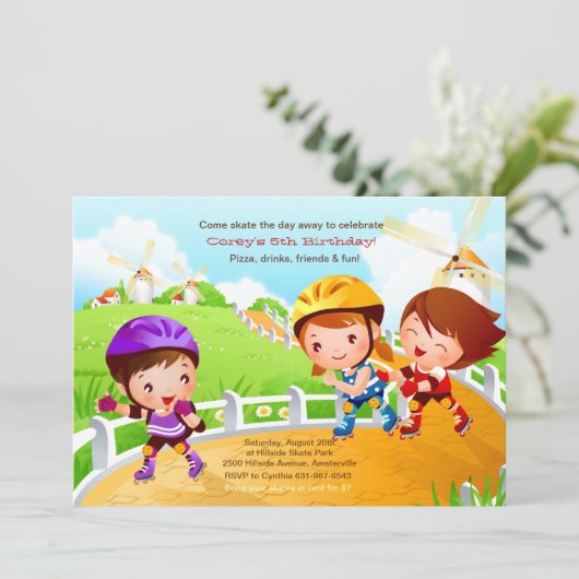 Invitation de Tots de Rollerblading (Debout devant)