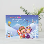 Invitation De Tots De Ski De Neige (Debout devant)