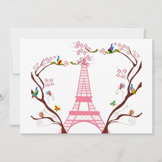 Invitation de Tour Eiffel au printemps (Devant)