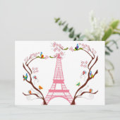 Invitation de Tour Eiffel au printemps (Debout devant)