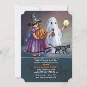Invitation de tour ou de traitement Halloween