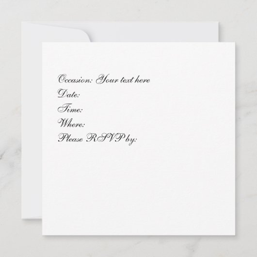 Invitation de tournesol (Dos)