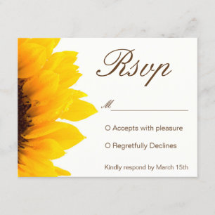 Invitation de tournesol rustique RSVP