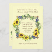 Invitation de tournesols d'été (Devant / Derrière)