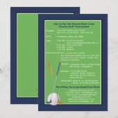 Invitation de tournoi de charité d'esprit de golf (Devant / Derrière)