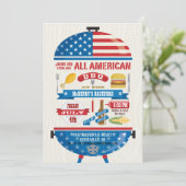 Invitation de tous les 4 juillet américains du BBQ (Debout devant)
