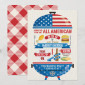 Invitation de tous les 4 juillet américains du BBQ (Devant / Derrière)