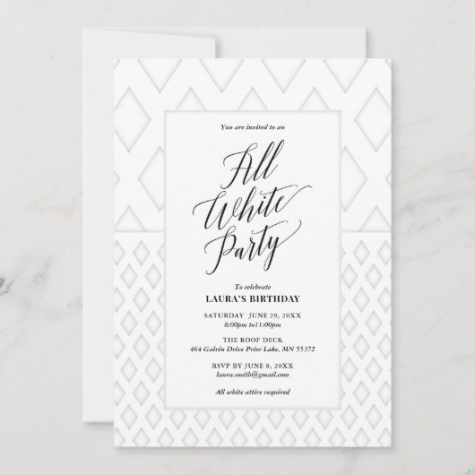 Invitation de tous les Blancs (Devant)