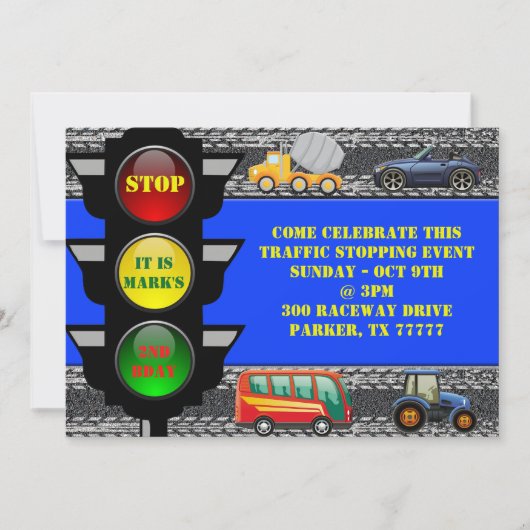 Invitation de tracteur d'autobus de camion à benne (Devant)