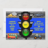 Invitation de tracteur d'autobus de camion à benne (Dos)