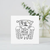 Invitation de tracteur de Mariage campagnard perso (Debout devant)