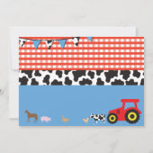 Invitation de tracteur de porc de fêtard (Dos)