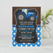 Invitation de tracteur pour la fête d'anniversaire (Debout devant)