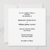 Invitation de tracteur vert Mariage campagnard per (Dos)