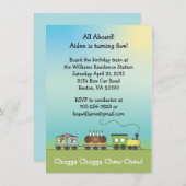 Invitation de train à la crème glacée et au gâteau (Devant / Derrière)