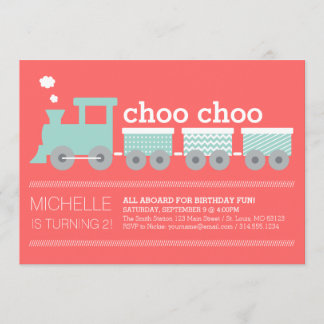 Invitation de train de Choo Choo