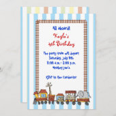 Invitation de train de cirque (Devant / Derrière)