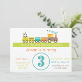 Invitation de train pour le troisième anniversaire (Debout devant)