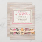 Invitation de trame de Pâques (Devant / Derrière)