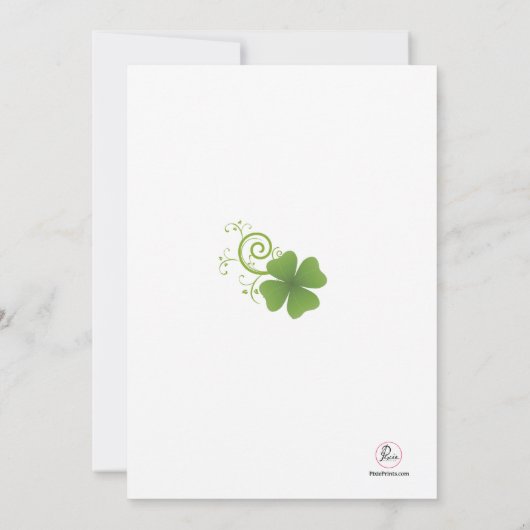 Invitation de trame Shamrock (Dos)