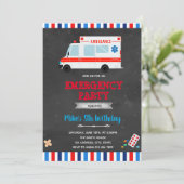 Invitation de transport d'urgence en ambulance (Debout devant)