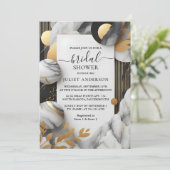 Invitation De Travaux Naturels Stone Fête des mariées en marb (Debout devant)