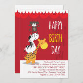 Invitation de trois amis d'anniversaire (Devant / Derrière)