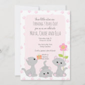 Invitation de trois petits chatons (Devant)