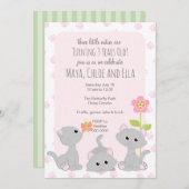 Invitation de trois petits chatons (Devant / Derrière)