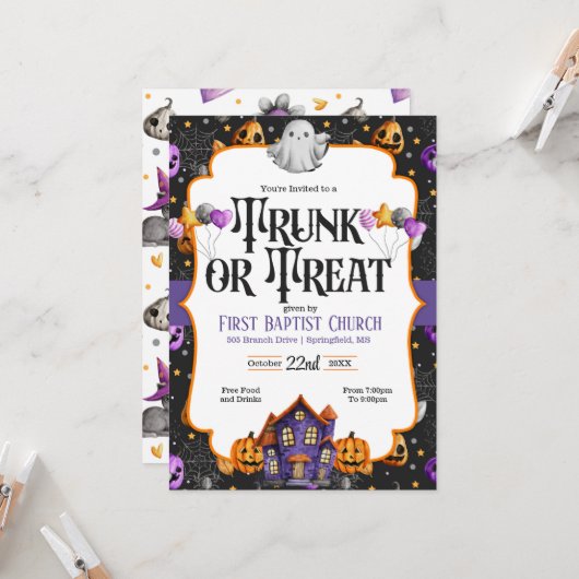 Invitation de tronc ou de traitement (Devant/Arrière en situation)