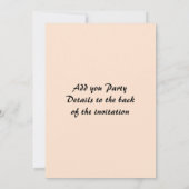 Invitation de Tulip (Dos)