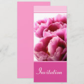 Invitation de tulipe rose (Devant / Derrière)