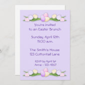 Invitation de tulipes de Pâques (Devant / Derrière)