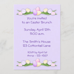 Invitation de tulipes de Pâques
