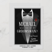 Invitation de Tuxedo Groomsman (Devant / Derrière)