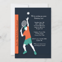Invitation de type de tennis