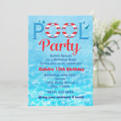 Invitation de typographie d'anniversaire rouge de  (Debout devant)